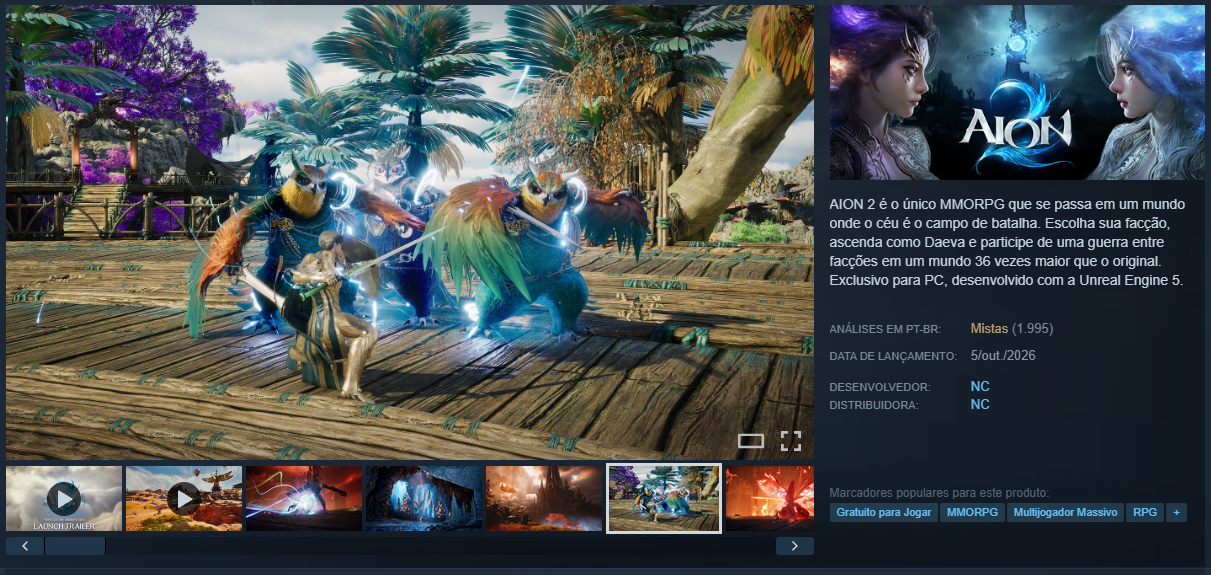AION 2 divide jogadores na Steam: monetização e uso de IA entram no debate